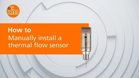 How to manually install a thermal flow sensor