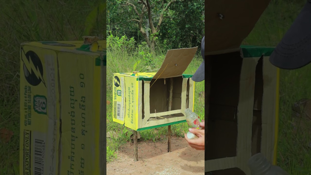 Unique DIY Pigeon Trap With Paper Box 