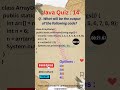 Java Quiz 14 #java #dsa #javascript #code #coding #python #developer #springboot #springboot #quiz