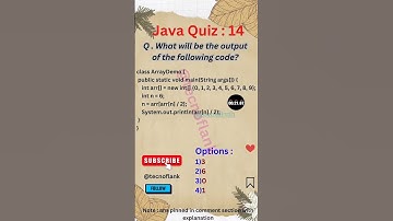 Java Quiz 14 #java #dsa #javascript #code #coding #python #developer #springboot #springboot #quiz