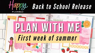 Plan With Me - First Week of Summer Spread! New Seasonal Teacher Sticker Book - Big Happy Planner ☀️