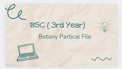 Bsc 3rd year Botany practical file #education #botany #bsc