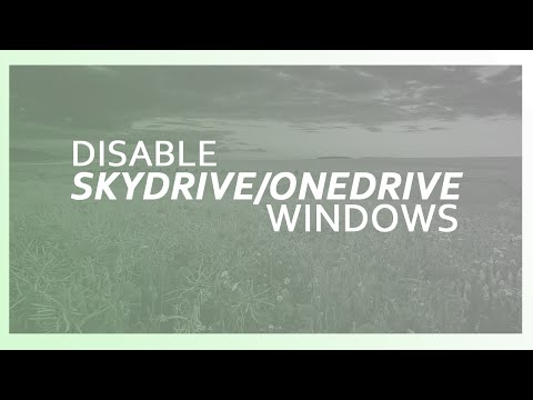 Disable Skydrive/Onedrive in Windows 8.1