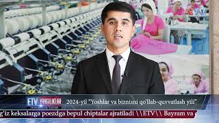 09.01.24 Yangiliklar ID  2024 yil Yoshlar va biznesni qo'llab quvatlash yili