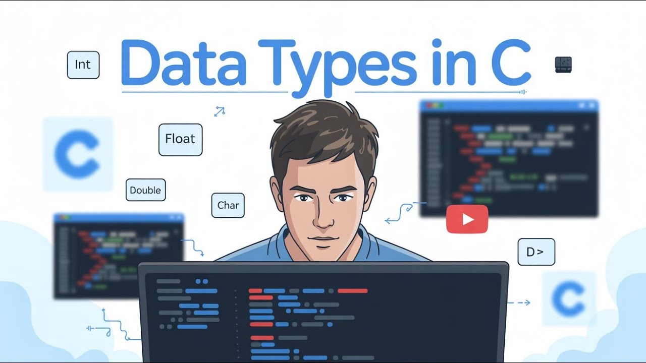 Data Types in C Explained Simply | int, float, char, double with ...