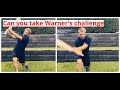 Watch: David Warner challenges fans to replicate his favourite shots