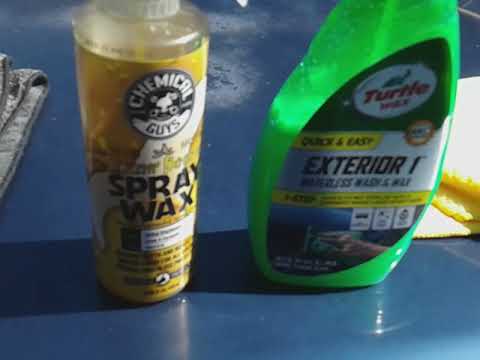 CHEAP VS EXPENSIVE: CHEMICAL GUYS BLAZIN' BANANA SPRAY WAX V TURTLE WAX ICE SPRAY  WAX 