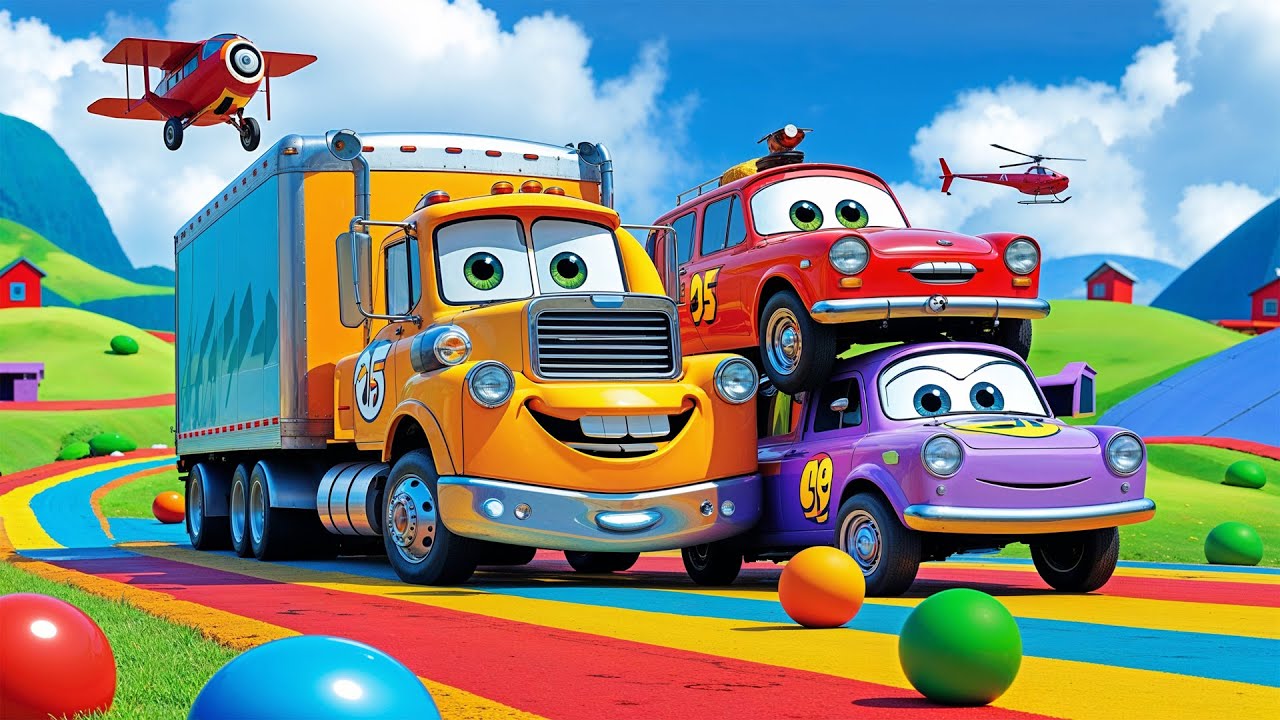 3 McQueen-Headed Dinosaurs Cause Chaos in the City – Police Cars vs. McQueen, Who Will Win?