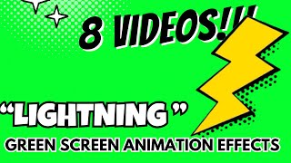 8 LIGHTNING GREEN SCREEN EFFECTS ANIMATION FREE NO COPYRIGHT