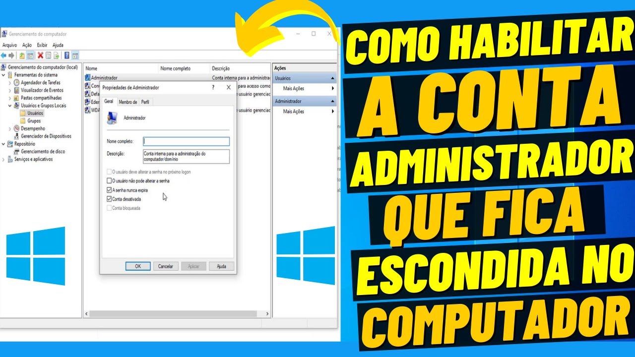 Como activar/desactivar a conta Administrador no Windows 10