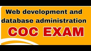 ICT COC Level 2 Full practical on Database administration  and web development ሙሉ የተግባር ፈተናው  part 1