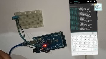 temperature and humidity measurement using Arduino mega 2560 # arduino programming using android app