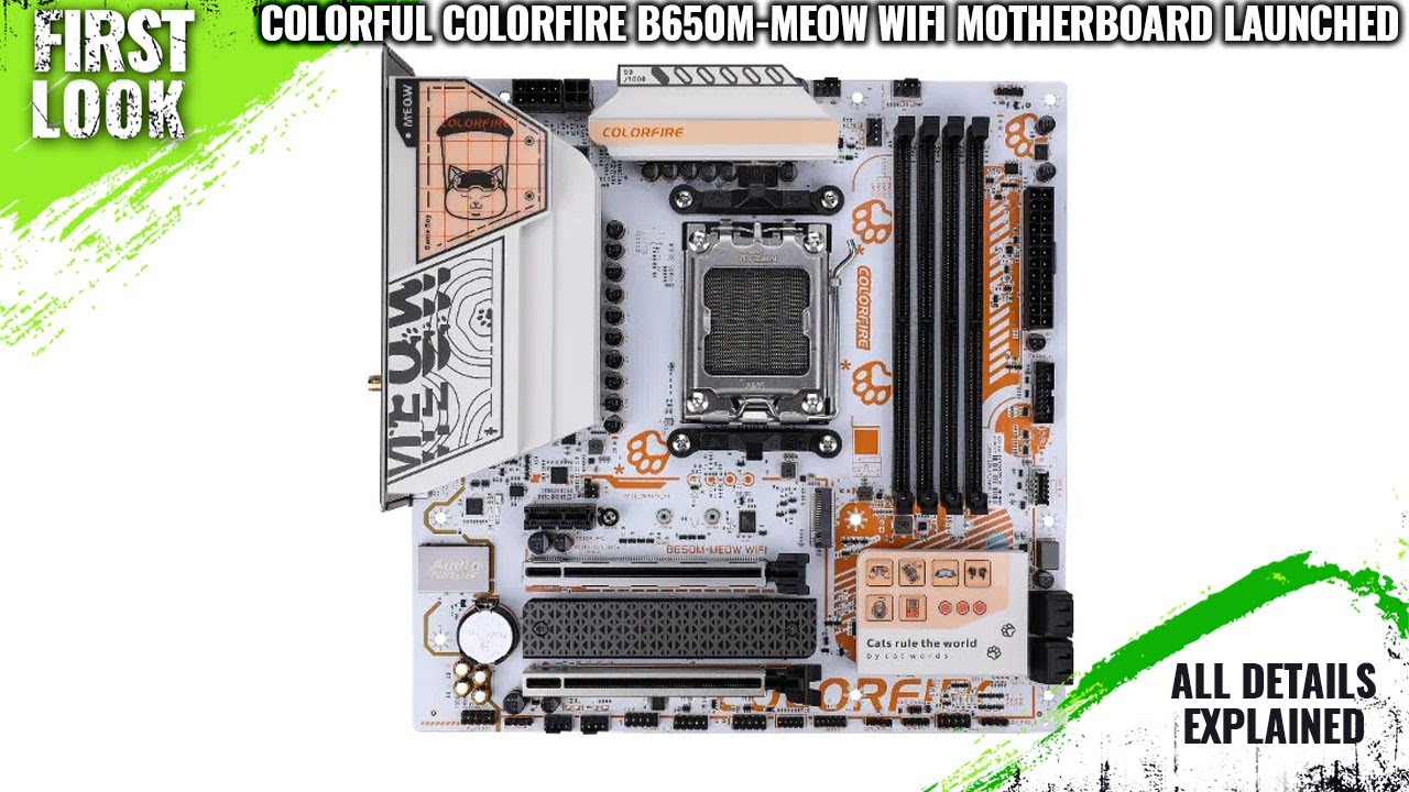 COLORFIRE B650M-MEOW WIFI マザーボード COLORFUL COLORFIRE B650M-MEOW WIFI Motherboard Launched