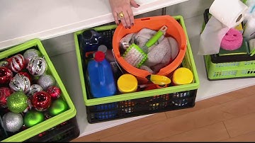 Clever Crates Set of 3 Collapsible Multi-Use Storage Crates on QVC
