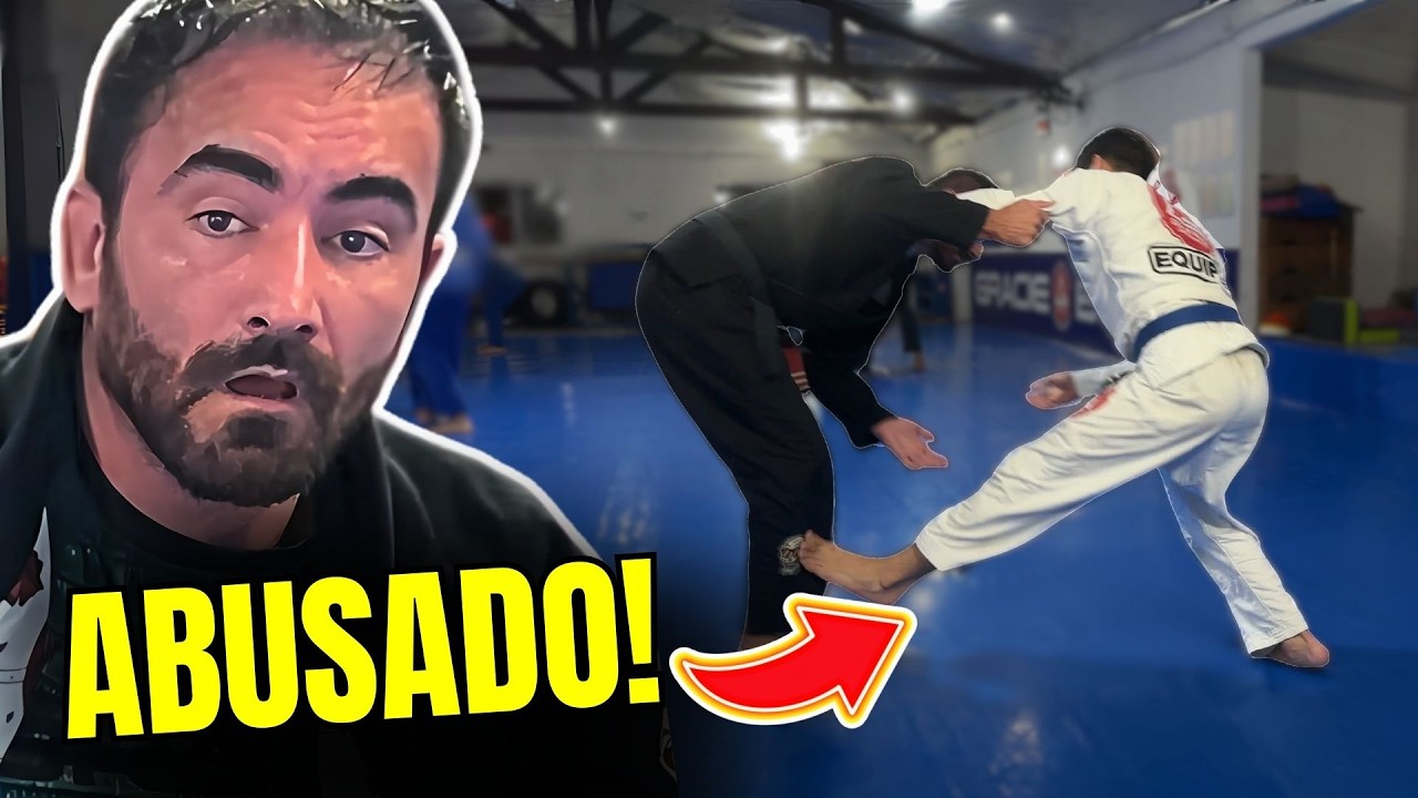 Thumbnail do vídeo React de Treino com faixa azul