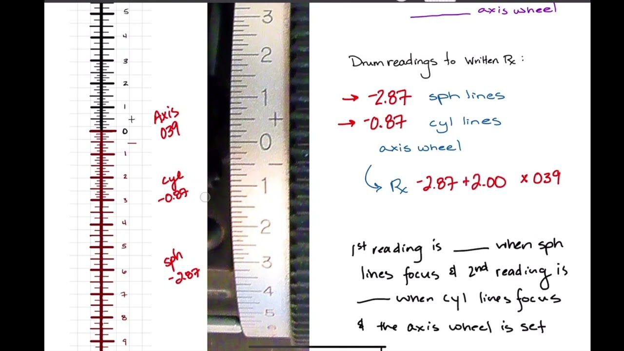 LENSMETER DRUM READINGS (Lecture 1 from 2/14/23)