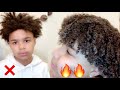 How to Turn an Afro into Curls | Curly Hair Tutorial Men/Boys