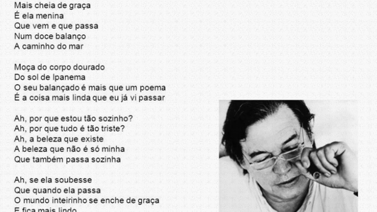 Garota de Ipanema (Letra) Canto Saudade YouTube