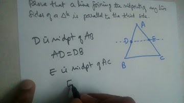 Prove that a line joining midpoints of any two sides of a triangle is parallel to the third side