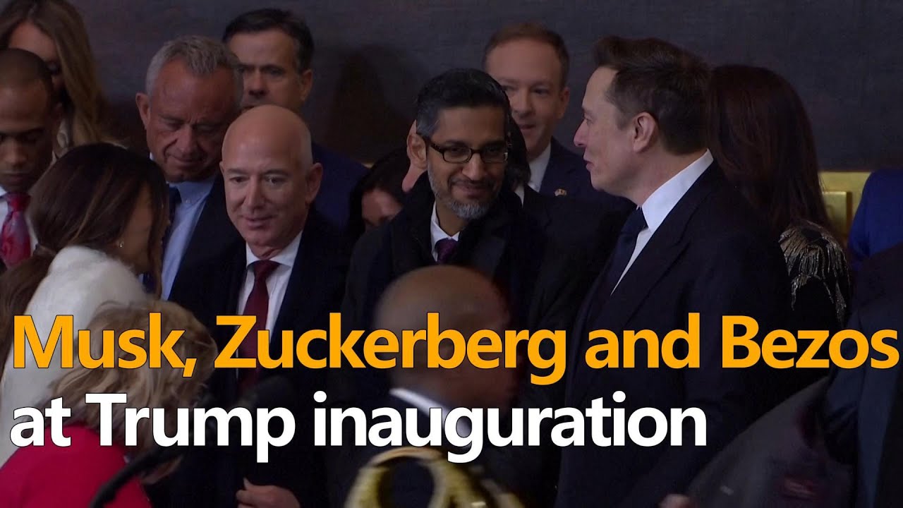 Musk, Zuckerberg and Bezos among guests at Trump inauguration