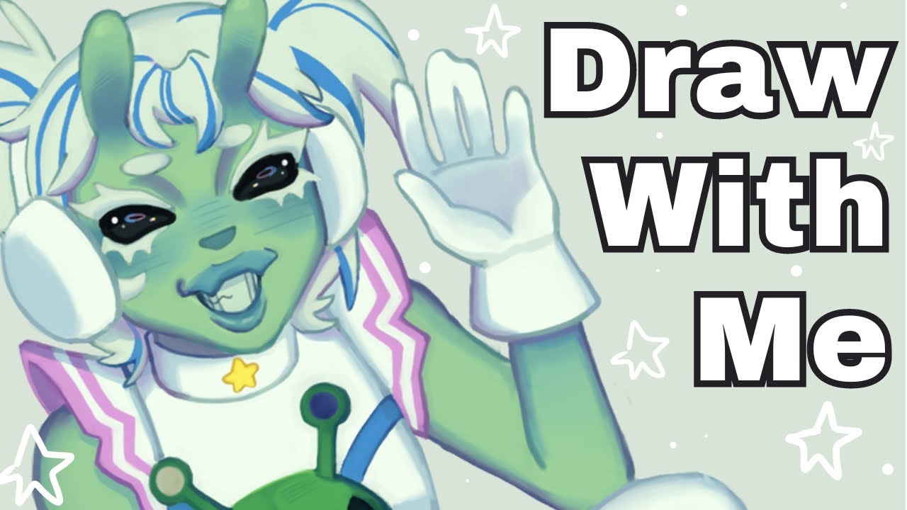 Draw with me || New Alien OC || MediBang Paint ♡ - YouTube