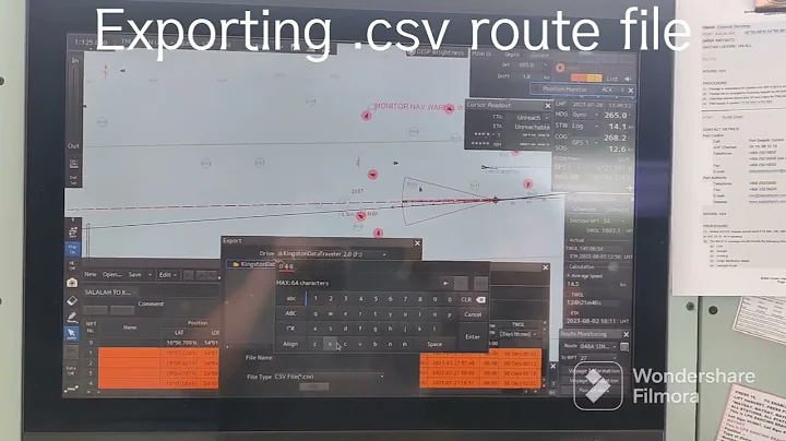 Exporting .CSV File from JRC 9201