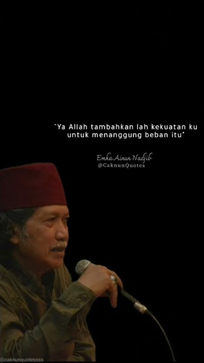 cak nun mengatasi tekanan hidup