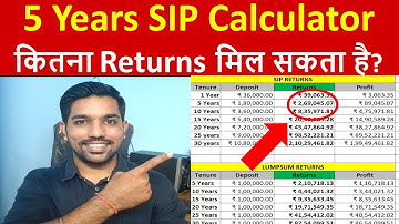 5 Years Mutual Fund Returns Calculation with SIP & Lump sum Investments | SIP Excel Calculator