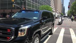 2 UNMARKED NYPD UNITS & A NYPD SCOOTER PATROL TEAM RESPONDING TO A VERY BAD TRAFFIC IN TIMES SQUARE.