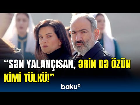 Qəzəbli ermənilər Anna Akopyanı yıxıb sürüdülər