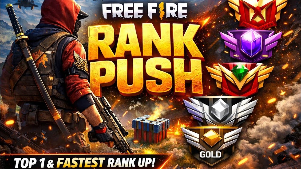 FREE FIRE RANK PUSH 🔥 Fast Rank Up | Gold to Heroic 💯 | Dhanraj FF