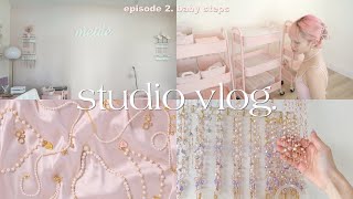 moving into my new studio and making 100+ jewelry orders 🌸🤍 studio vlog episode 2, baby steps