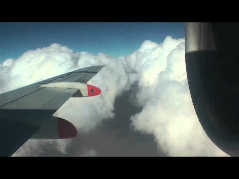 Fokker 100 Iran Aseman Airlines in flight cabin view Shyraz - Mehrabad