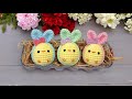 Super Easy Cute Easter Crochet Gift Ideas Crochet A Chick In Easter Egg Bunny Ears