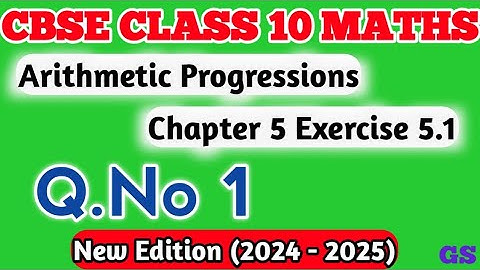 Chapter 5 - Exercise 5.1 (Q.No 1) Arithmetic Progressions - CBSE Class 10th Maths in Tamil NCERT
