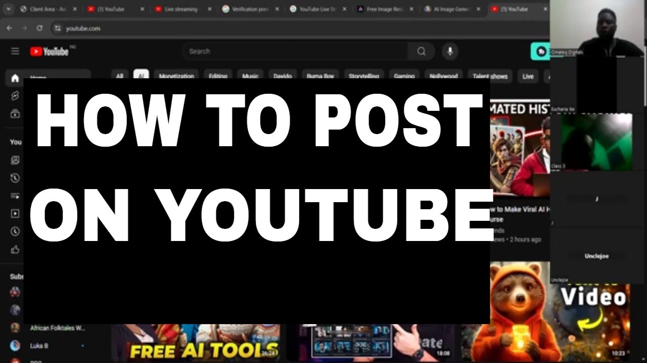 How to post your videos on youtube to get more views: Recorded Live ...