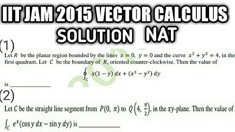 IIT JAM 2015 MATHS SOLUTION || VECTOR CALCULUS | NAT
