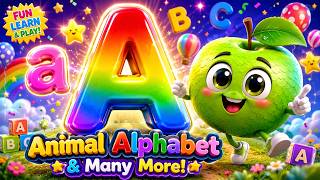 ⭐️Jungle Theme - Learn Alphabet with Fun | A - Z Song with cartoons and dance ⭐️