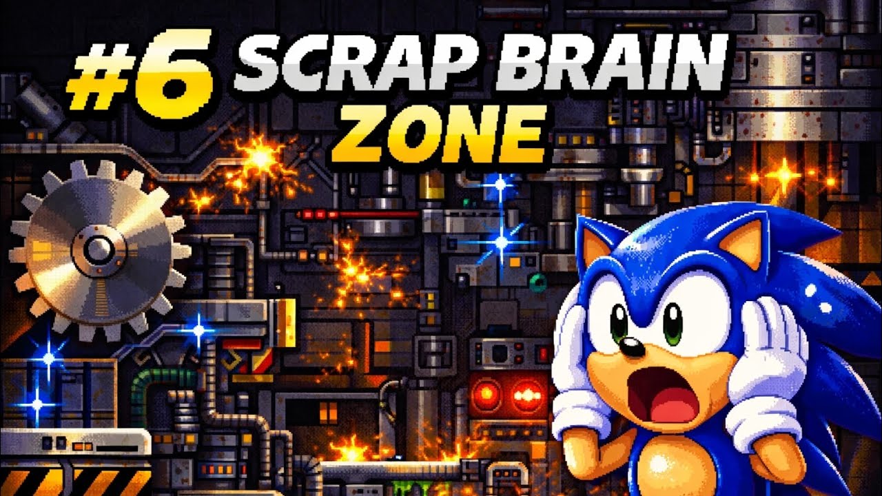 SONIC THE HEDGEHOG CLASSIC | EPISODE #6 | SCRAP BRAIN ZONE | ACT 1,2,3 ...
