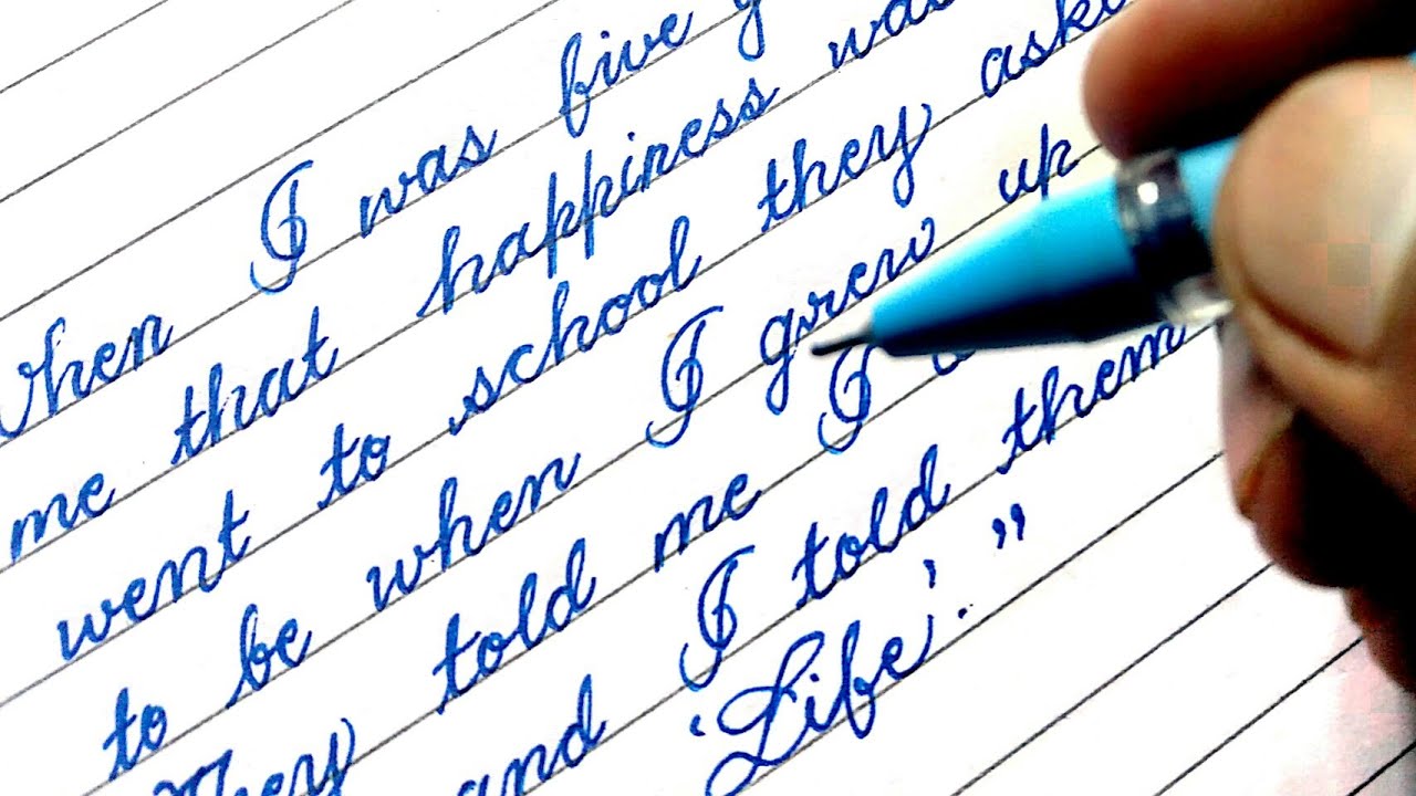 Neat and beautiful cursive handwriting calligraphy | MUST WATCH - YouTube