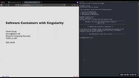 Software Containers with Singularity