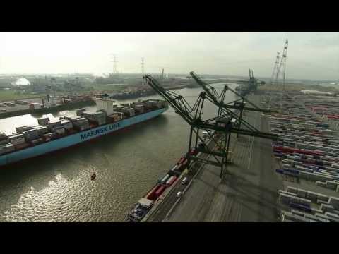 Watch how the Mary Maersk ULCS enters the Port of Antwerp
