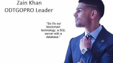 Zain Khan - Onecoin blockchain technology on a SQL server