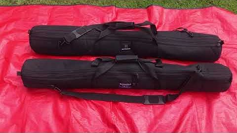 Buddipole Buddihex and Mastwerks 7m mast packed in their cases for travel