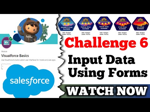 Input Data Using Forms || Visualforce Basics || Salesforce || Challenge 6