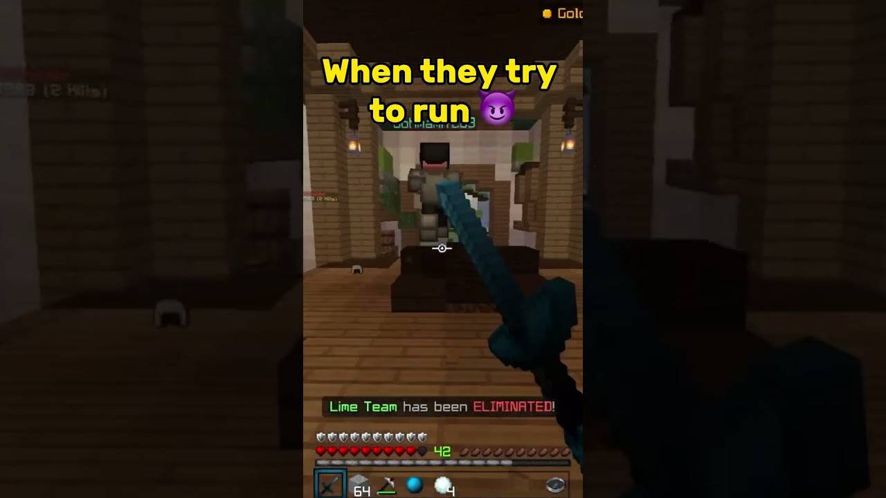 When they try to run 😈 (Hive Skywars Minecraft Bedrock) 
