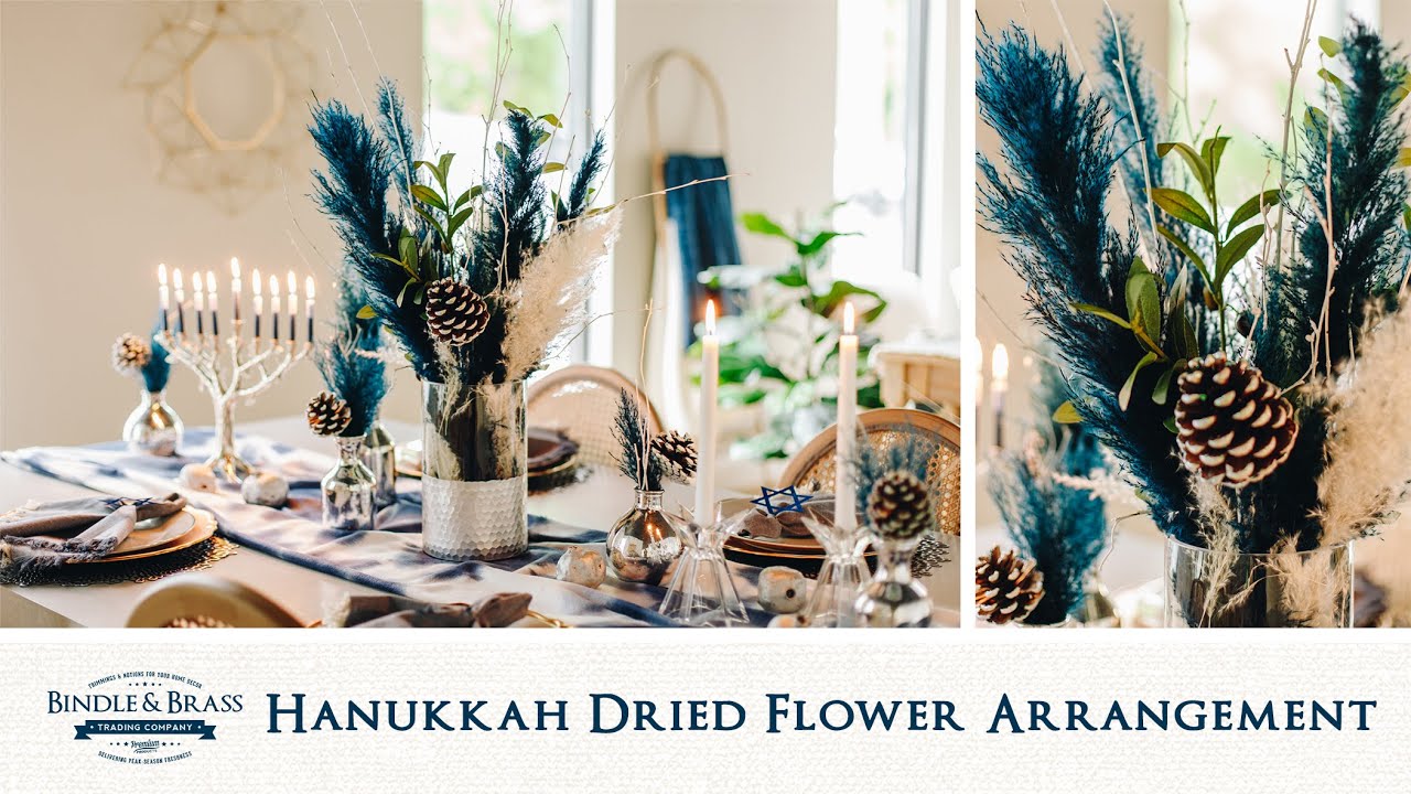 Easy Hanukkah Dried Flower Arrangement to Last All Eight Nights