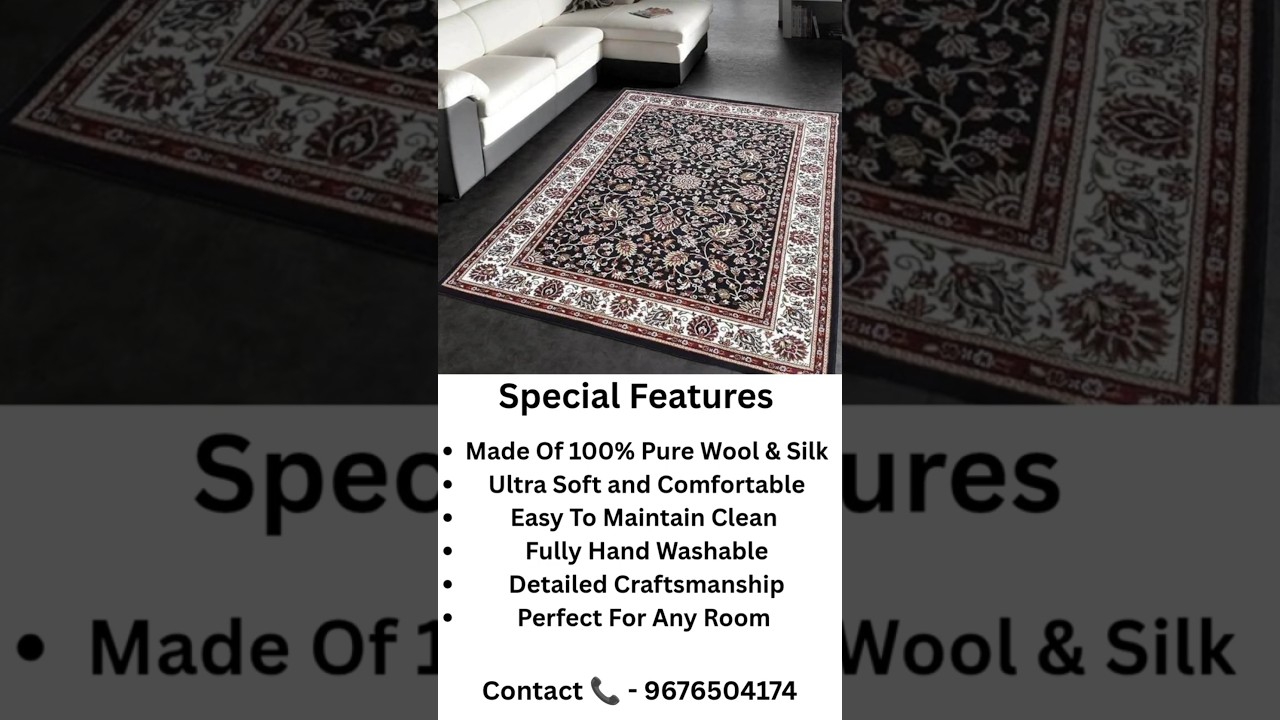 Walk on Luxury, Live in Style 🏠Shop Pure Wool & Silk Rugs Now ✅