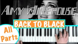 BACK TO BLACK - Amy Winehouse Piano Tutorial [chords accompaniment]