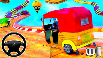 Tuk Tuk Rickshaw 3D Stunt: Auto Stunt Games 2021 -New Level Game #1 -Extreme TukTuk 3D Stunt Driving